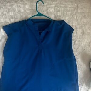 Figs Royal Blue Technical Collection rafaela scrub top